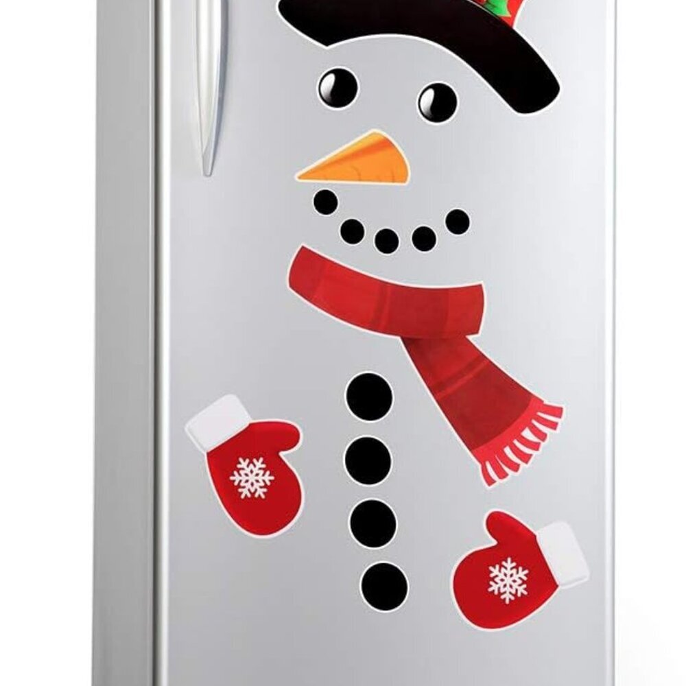 Snowman Christmas Refrigerator Magnets Set of 16, Cute Funny Fridge Magnet Refri